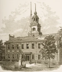 County Court House vagy, Independence Hall, Philadelphia Pennsylvania, 1880 körül