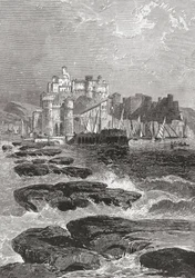 Pozzuoli, Nápoly, Dél-Olaszország a 19. század végén. A Samuel Manning tiszteletes által 1890 körül kiadott Italian Pictures című kötetből.