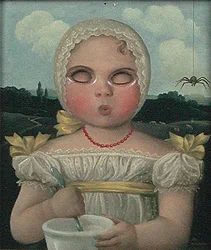 Little Miss Muffet (olaj a panelen) (lásd: 201781)