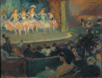 Cafe koncert - Ricard Canals festménye (1876-1931) - c. 1903 - Olaj, vászon - 51x66 - Katalónia Nemzeti Művészeti Múzeum, Barcelona
