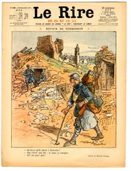 A „The Red Laughter” címlapja, színekben szatirikus