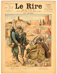 A „The Red Laughter” címlapja, színekben szatirikus