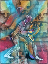 Lendületes jazz-zenész