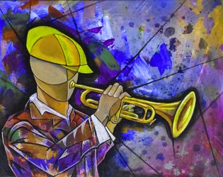 Lendületes jazz-zenész