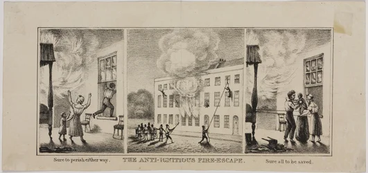 „A gyújtásgátló tűzlépcső”, 19. század közepe