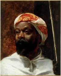 "Egy arab férfi portréja" Richard Beavis (1824-1896) festménye Magángyűjtemény