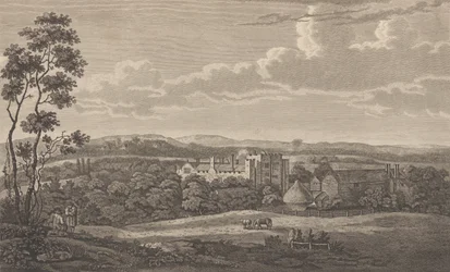 Hever kastély Kent megyében, Edward Hasted, The History and Topographical... című művéből, 1777-90.