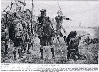 A quebeci csata, 1759, illusztráció a 