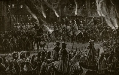The Marching Watch, illusztráció a „Hutchinson története a brit nemzetről”, 1923 körül