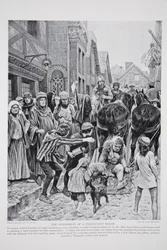 Egy csaló pék megbüntetése, illusztráció a „Hutchinson