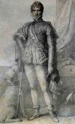 Charles, Harrington 4. grófja (fekete ólom, vízfestékkel színezve)