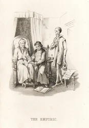 A Halál csontváza és a káprázatos doktor. ,1827 (metszet)