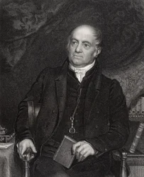 Olinthus Gilbert Gregory, H. Robinson metszet, a National Portrait Gallery V. kötetéből, megjelent 1835 körül