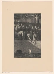 Az ember egy baba testét húz ki a csatornából A csatorna kihányja nyomorúságát (eredeti cím)