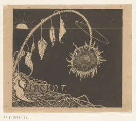 Borítóterv: Richard Roland Holst, Vincent Van Gogh hagyatékának kiállítása, 1892