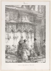 Építészeti maradványok és töredékek: Rouen - Fontaine de la Crosse, 1827.