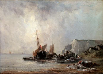 Hajók a normandiai parton, 1823.