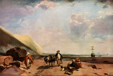 Fisherfolk Normandia partján, Franciaország, 1824, 1934.