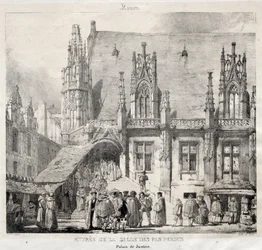 Rouen: A Salle des Pas Perdus, az Igazságügyi Palota bejárata