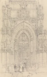 St. Wulfran templom, Abbeville: A nyugati front északi ajtaja