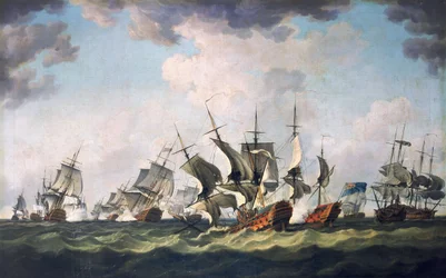 A Quiberon-öbölbeli csata, 1759. november 20. (olajfestmény)