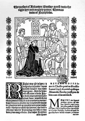A fordító bemutatja könyvét Norfolk hercegének, c1500-1520, 1923
