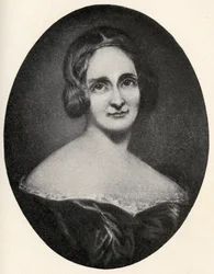 Mary Wollstonecraft Shelley (1797-1851) illusztrációja a "Little Journeys to the Homes of Famous Women"-ből, 1897-ben megjelent