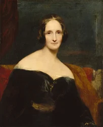 Mary Shelley brit írónő portréja, 1840 körül (olaj, vászon)