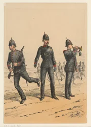 Három brit katona Brit katonai egyenruhák kilenc ábrázolása (sorozat címe)