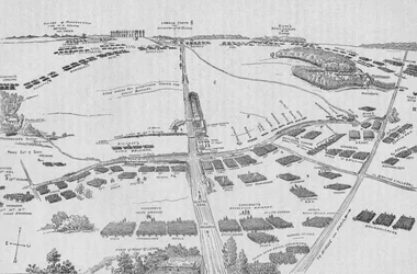 Waterloo csatamezője a csata reggelén, 1815. június 18., vasárnap, 1902