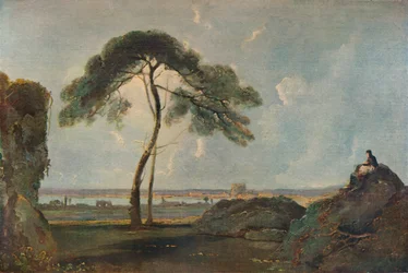 Olasz táj kőfenyővel, c1756, 1938