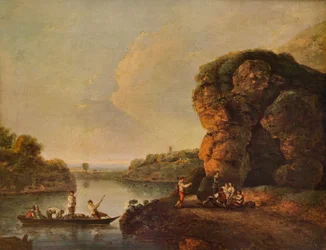 Táj, folyóval és csónakokkal, c1758, 1938