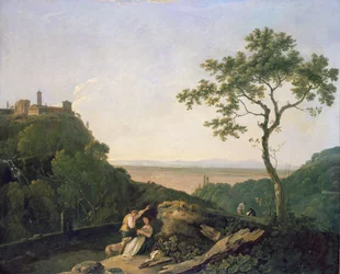 Kilátás Tivoliban (olaj, vászon)