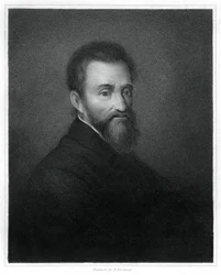 Michelangelo olasz reneszánsz szobrász, festő, építész és költő, 1833.