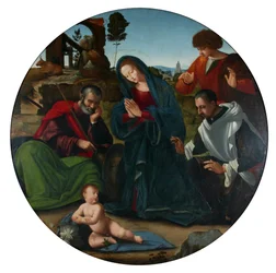 Adoration of the Shepherds (oil on panel)