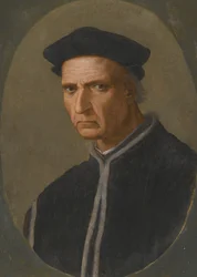 "" Piero Soderini (1452-1522) firenzei államférfi portréja "" Ridolfo Ghirlandaio (1483-1561) festménye Magángyűjtemény