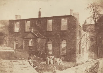 Lady Glenorchy kápolnája bontás közben, a Waverley állomás helyén, kb. 1846 (fotó)