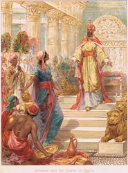Illusztráció Ernest Nister „Biblia történetéből”, 1910 körül (színes litó)