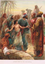 Illusztráció Ernest Nister „Biblia történetéből”, 1910 körül (színes litó)