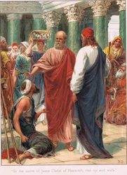 Illusztráció Ernest Nister „Biblia történetéből”, 1910 körül (színes litó)