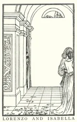 Illusztráció John Keats verseihez: Isabella vagy A bazsalikom edénye (litho)