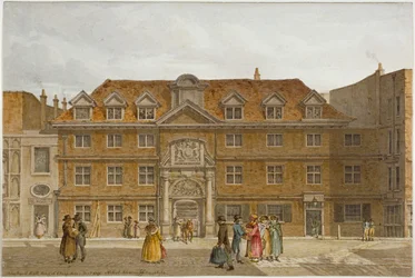Kilátás a Blackwell Hallra a King Streeten, London Cityben, 1819.