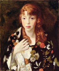 Edna Smith japán csomagolásban, 1915 körül (olaj, vászon)