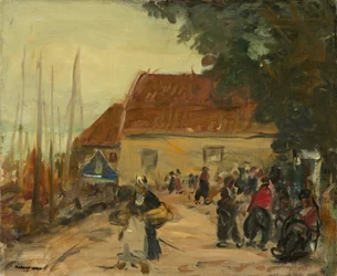 Volendam utcai jelenet