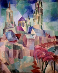 Les Tours de Laon Robert Delaunay (1885-1941) festménye 1912 V. 1,3x1,62 m Párizs, a modern nemzeti művészeti múzeum