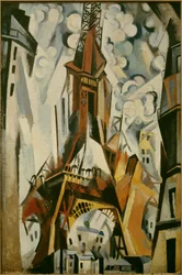 Az Eiffel-torony, Robert Delaunay (1885-1941) festménye, 1910.