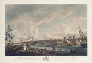 Kilátás a greenwichi királyi kórházra, 1793