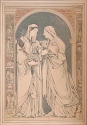 Márványmozaikkép, H. De Triqueti báró, Párizs, 1893.