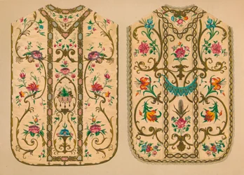 Luigi és Ersilia Martini hímzett szárai, 1893.