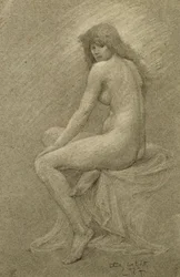 Tanulmány Lilith számára, 1900 körül (kréta papíron)